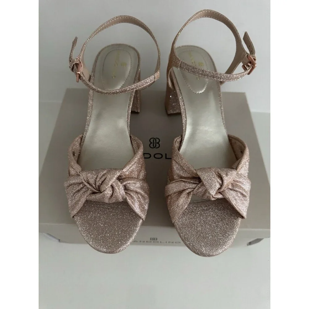 Bandolino Prezley Women's Prezley Heeled Sandal champagne rose Gold size 8.5